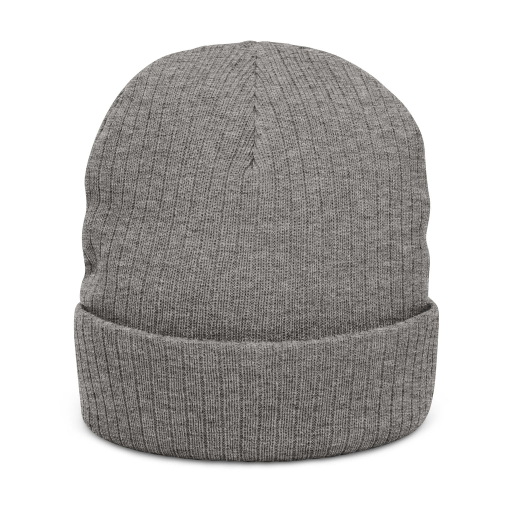 Embroidered 'IMPULSIVE' Ribbed Knit Beanie — Urban Pulse Fold-Over Winter Hat