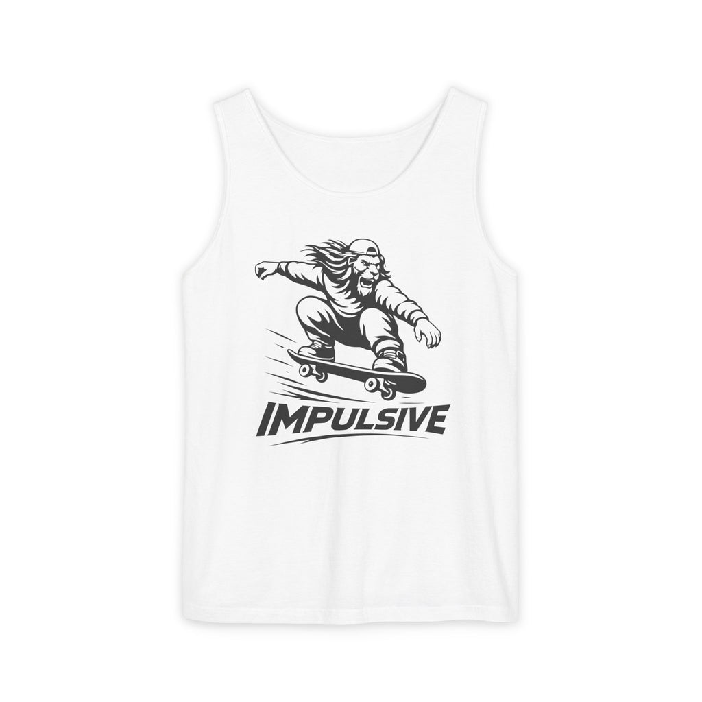 Impulsive Skateboarder Tank Top — Retro Skateboarding Graphic Tank