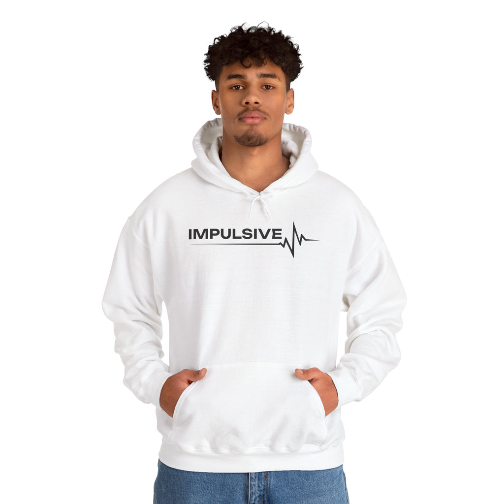 Impulsive Heartbeat Hoodie – Minimal EKG Graphic Pullover