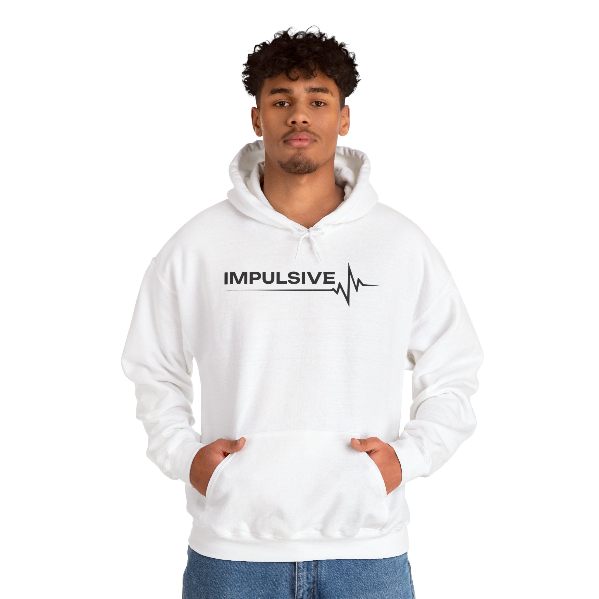 Impulsive Heartbeat Hoodie – Minimal EKG Graphic Pullover