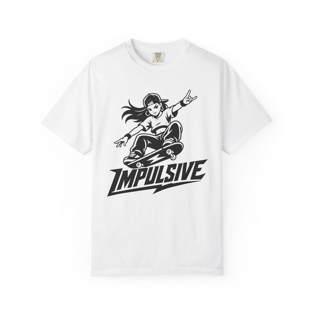 Skater Girl “IMPULSIVE” Graphic T-Shirt