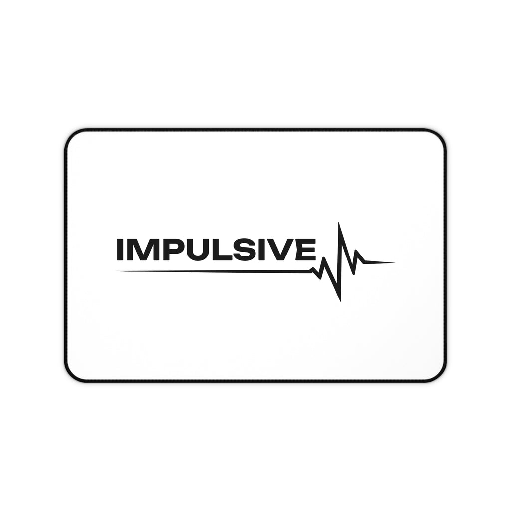 Desk Mat — 'IMPULSIVE' Minimalist Gaming/Work Desk Mat with Heartbeat Logo