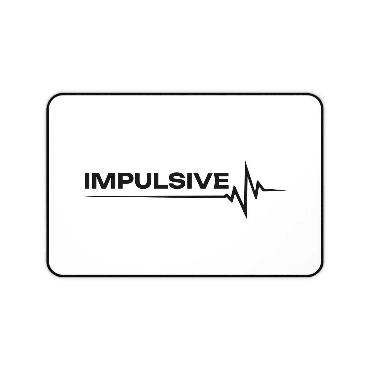 Desk Mat — 'IMPULSIVE' Minimalist Gaming/Work Desk Mat with Heartbeat Logo