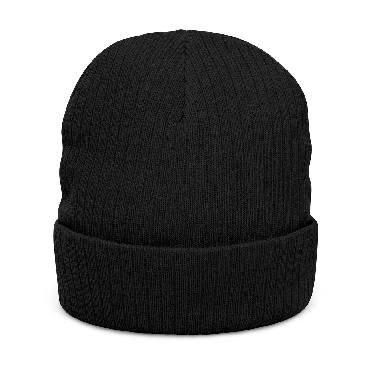 Embroidered 'IMPULSIVE' Ribbed Knit Beanie — Urban Pulse Fold-Over Winter Hat
