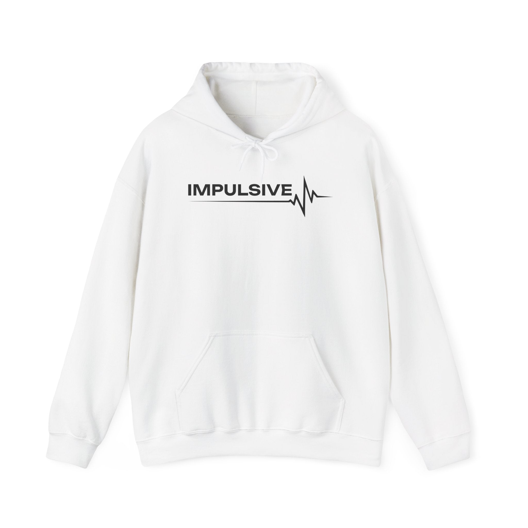 Impulsive Heartbeat Hoodie – Minimal EKG Graphic Pullover
