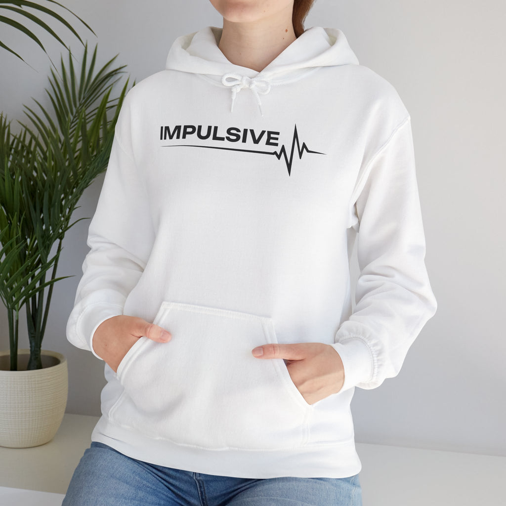 Impulsive Heartbeat Hoodie – Minimal EKG Graphic Pullover