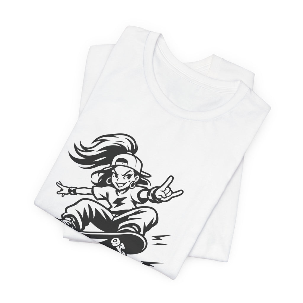 Impulsive Skateboarder Tee — Bold Graphic Skateboarding Shirt