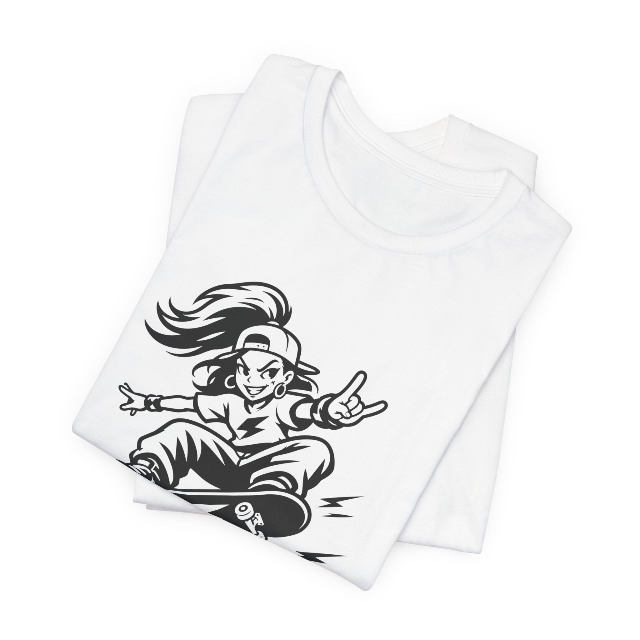 Impulsive Skateboarder Tee — Bold Graphic Skateboarding Shirt