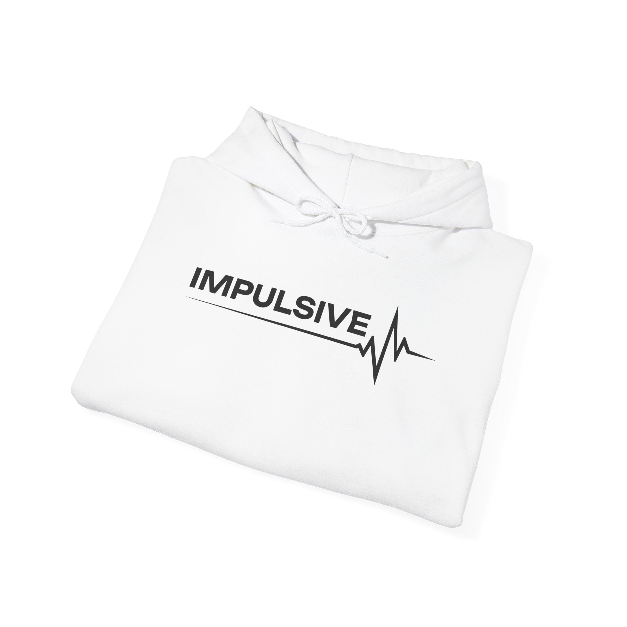 Impulsive Heartbeat Hoodie – Minimal EKG Graphic Pullover