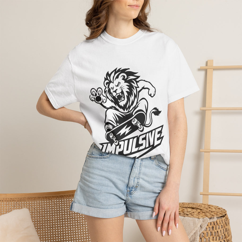 Impulsive Skate Lion T-Shirt — Graphic Skateboard Streetwear