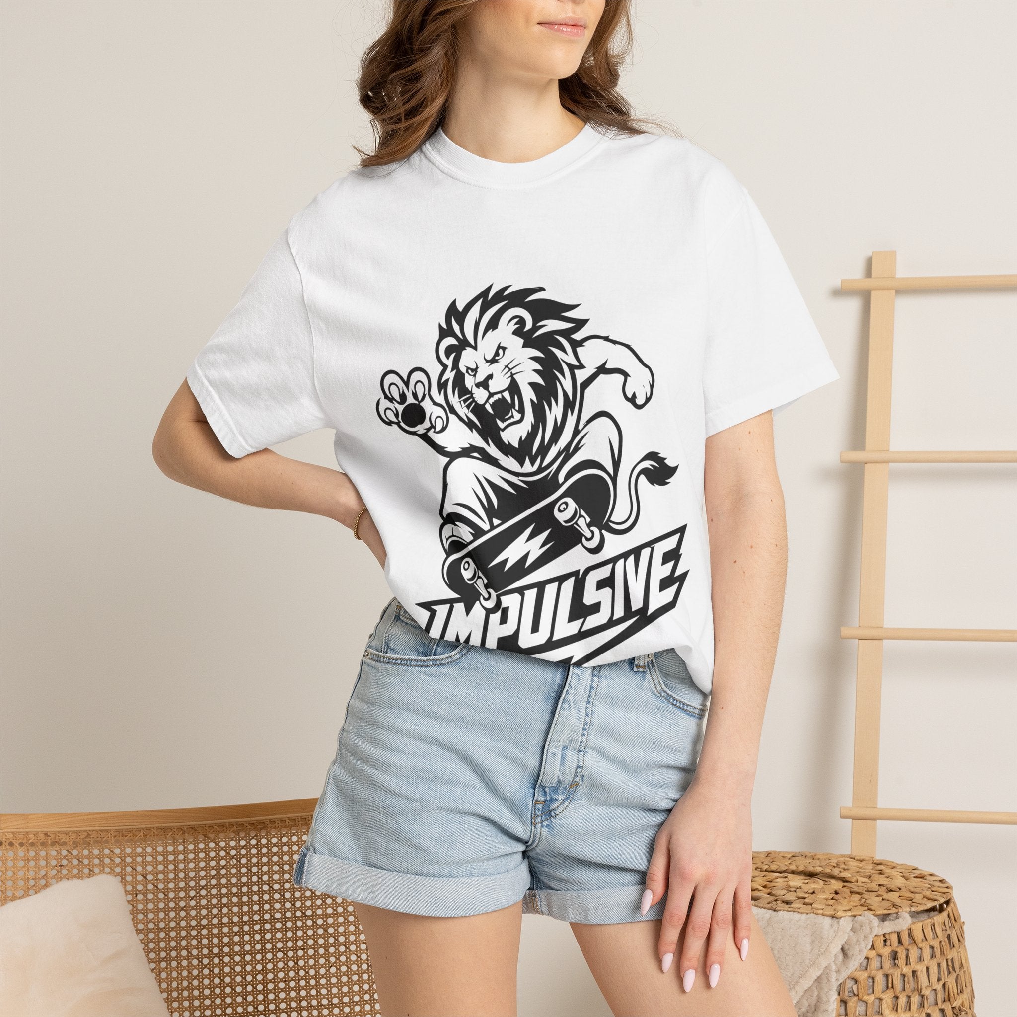 Impulsive Skate Lion T-Shirt — Graphic Skateboard Streetwear