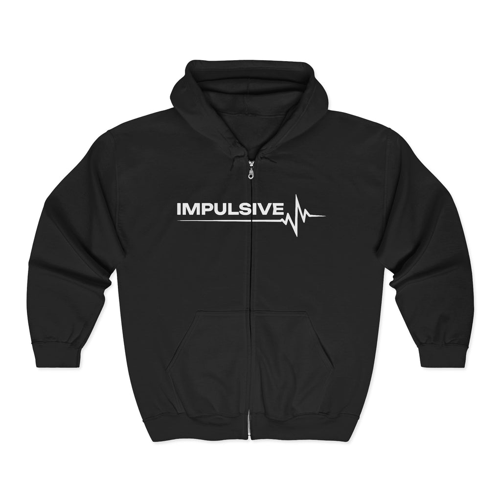 Impulsive Zip Hoodie — Pulse Logo Full-Zip Sweatshirt