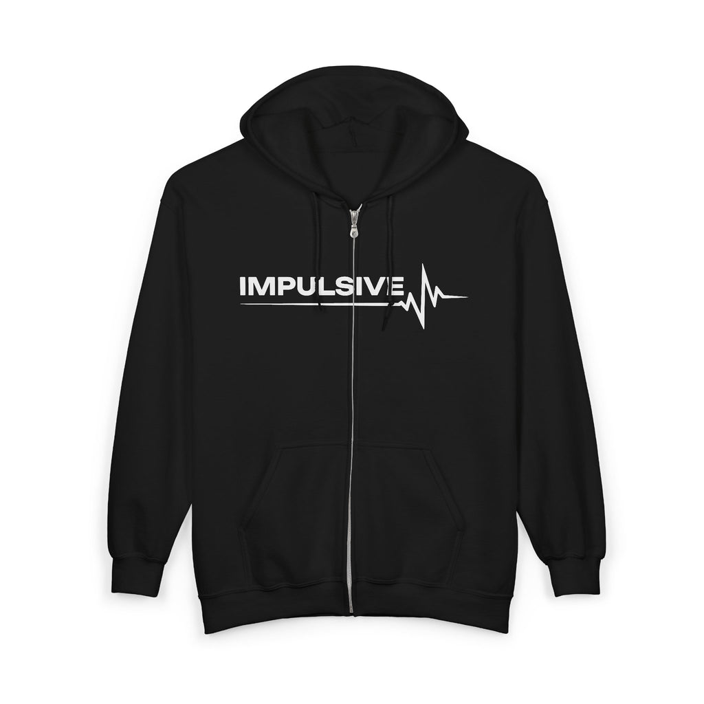 Impulsive Zip Hoodie — Pulse Logo Full-Zip Sweatshirt